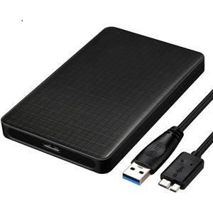 2.5 inch Externe Harde Schijf Behuizing - USB 3.0 SATA HDD Case - UASP Ondersteuning - Slimme Slaapstand - Incl. 40cm Micro-B naar USB Kabel - zwart