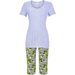 Ruiten en citroenen pyjama - Blauw - Maat - 44