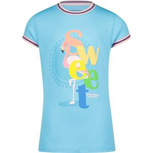 4PRESIDENT T-shirt meisjes - Blue Fish - Maat 128 - Meiden shirt