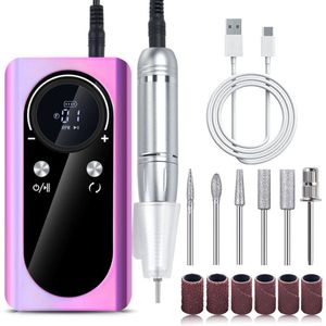 Elektrische Nagelvijl - 45000 RPM - Draadloos - Paars - 6 Bitjes