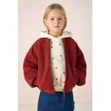Sissy-Boy - Donkerrode - Quilted Jas - Met Hartjes