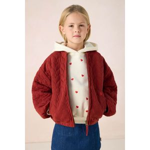 Sissy-Boy - Donkerrode - Quilted Jas - Met Hartjes