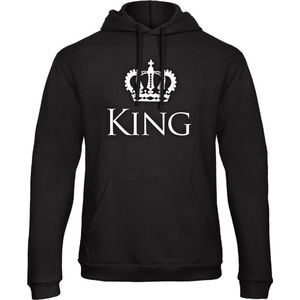 King / Queen Hoodie Classic (King - Maat XS) | Koppel Cadeau | Valentijn Cadeautje voor hem & haar