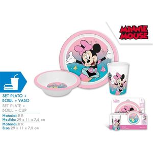 Disney Minnie Mouse - Ontbijtset - Dinerset - Lunchset - Bord - Kom - Beker - Meisjes