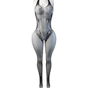 BamBella ® - Panty pak -Onesize - body suit - Dames - Onesize - Erotische jumpsuit van kant lingerie zwart
