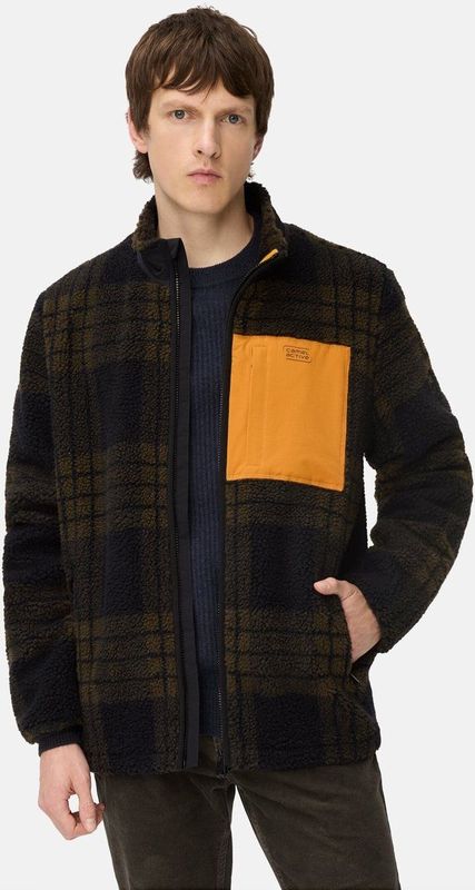 camel active - Sweatjasje - Donkerbruin - Met Verstelbaar Trekkoord en Contrastdetails