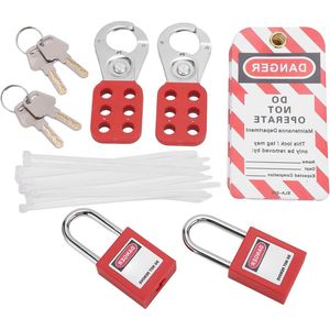 Elektrische lockout-tag-outkit - loto lockout-tagout-kit - veiligheidssloten - haspen - tas voor veiligheidsuitrusting .