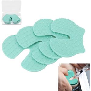 Shot Pain Reducer - 4pcs Reusable Plastic Immunization Assistance Pad - Portable Shooting Aid Blocks Painkiller met Storage Box voor Kinderen en Volwassenen - Groen