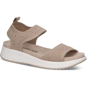 Caprice - 9-28710 Platte Sandalen - Zand Knit - AIRMOTIE Zooltechnologie