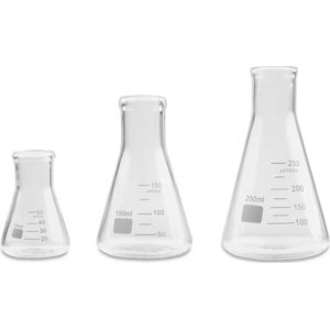 Steinberg Systems - Laboratorium Glazen - Erlenmeyer Kolven - 3-delige set