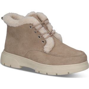 CAPRICE - Veterlaarsjes - Beige - Gevoerd - Leer/Suède