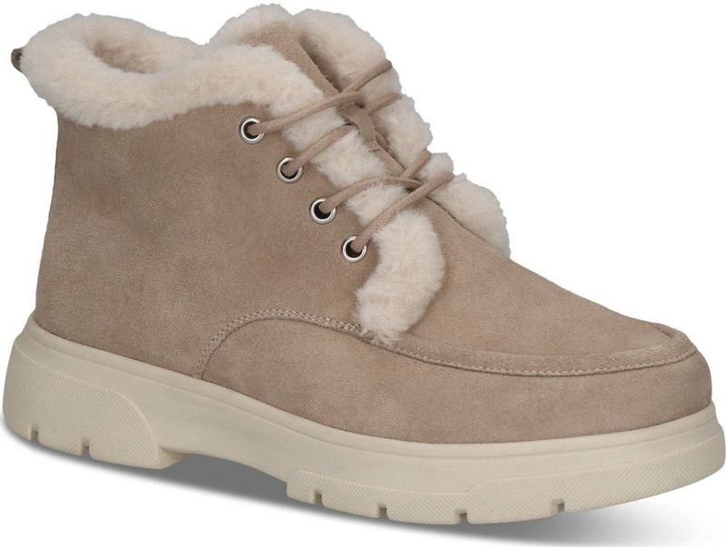 CAPRICE - Veterlaarsjes - Beige - Gevoerd - Leer/Suède