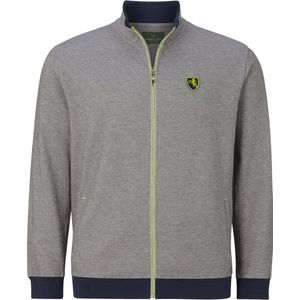 Charles Colby +FIT Collectie Gemêleerd Sweatvest DUKE QUINNS Plus Size Lichtgrijs