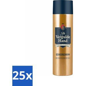 25 x Vergulde Hand Scheerschuim 250 ml - Scheercrème - Gevoelige Huid - Scheerbehandeling - De Vergulde Hand