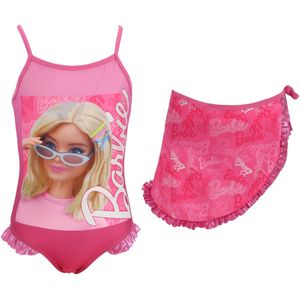 Barbie Badpak + Sarong - Maat 7/8 Jaar
