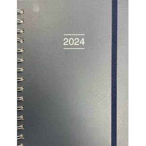 Agenda 2024 A5 basis spiraal Blauw