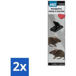 HG X - Muizenval - Zeer Effectief & Hygiënisch - 2 Vallen - Voordeelverpakking - 2 stuks
