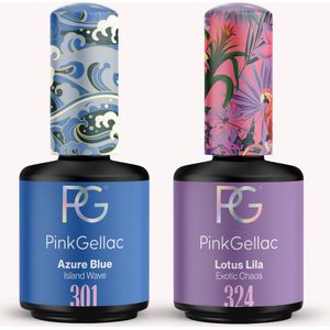 Pink Gellac Voordeelbundel Gelnagellak - Azure Blue en Lotus Lilla
