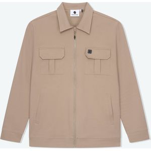 Solution Clothing Sjack - Overshirt - Overhemd - Regular Fit - Rits - Volwassenen - Heren - Mannen - Beige - XXL