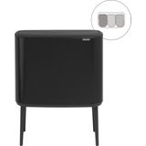 Brabantia - Bo Touch Bin - Vuilnisbak - Matt Black - 3 x 11 Liter