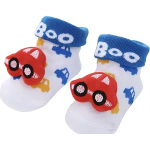 Super schattige babysokken - Baby Sokken - New born sokken - Kraamcadeau voor Jongen of Meisje - Babyshower Cadeau - Kraammand - Auto