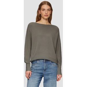 Gebreide Trui - Knusse Viscosemix - Ontspannen Pasvorm - Vleermuismouwen