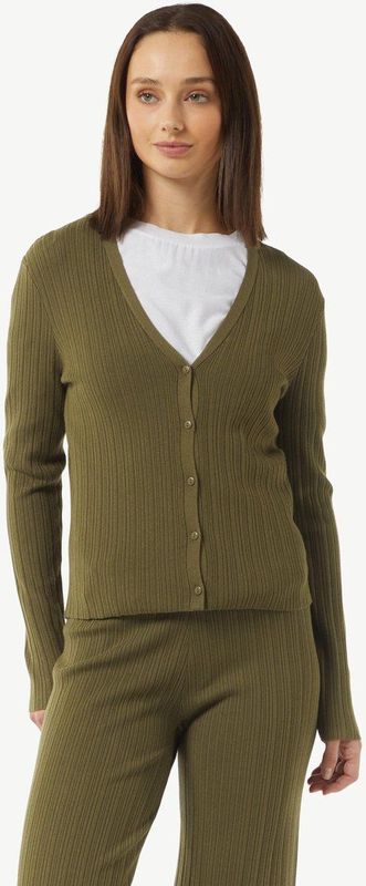 comma casual identity Gebreid vest  olijfgroen