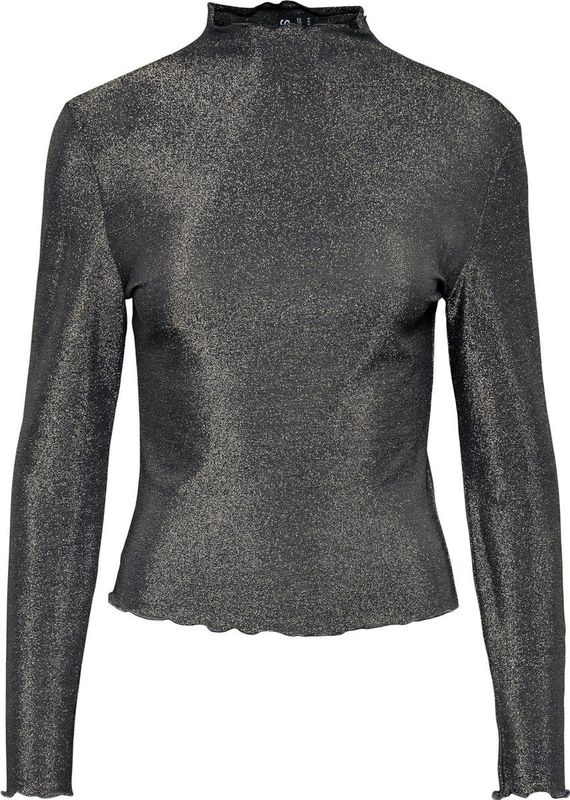 Pieces - Pcsandra Ls Mockneck Top Jrs - Dames - Blouses