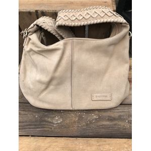 BAG2BAG Tropea suede schoudertas ginger sand