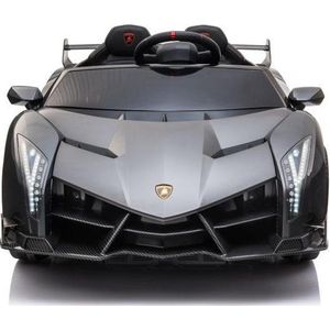 Elektrische Kinderauto Lamborghini Veneno 4x4 Grijs 2 persoons 24V Met Afstandsbediening FULL OPTION