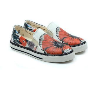 GOBY - Flower - Schoenen - Sneakers - Hoge kwaliteit - Handmade - Meisjesprint - Maat 40