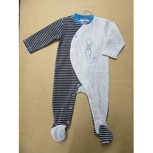 pyjama noukie's in velour , ruimtereiziger  streep 9maand 74