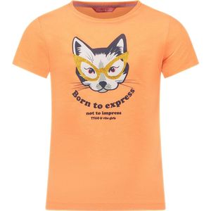 TYGO & vito X402-5402 Meisjes T-shirt - Neon Coral - Maat 98-104