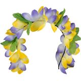 Boland Carnaval verkleed Tiara/diadeem - Tropische bloemen - dames/meisjes - Fantasy/tropical/hawaii thema