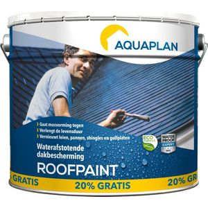 Aquaplan Roofpaint - antraciet - waterafstotende dakbescherming - 12 liter