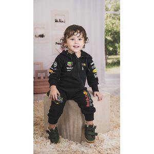 Red Bull Racing F1 Anorak jumper baby | Zwart | 100% katoen | Verstappen 1 | F1 Fans | Ideaal F1 cadeau | Maat 68 | 3-6 MND