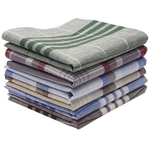 Set van 6 Heren Zakdoeken van 100% Katoen - 40 x 40 cm