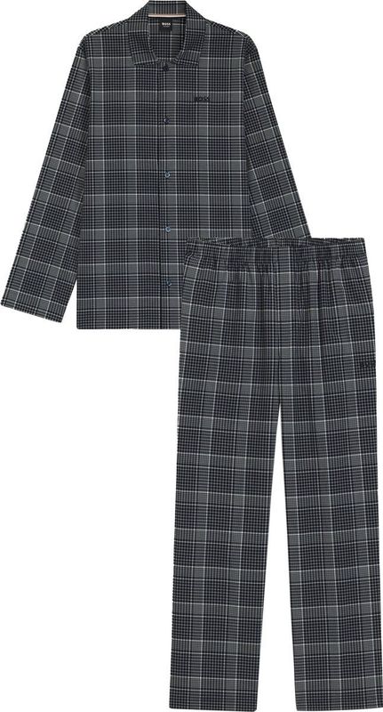 BOSS - Chris Pattern - Heren Pyjama Set - Donkerblauw
