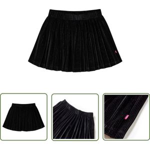 Stijlvol geplooid kinderrokje - Zwart - Maat 104 Kinderkleding - Meisje Rokken - Jurkjes - Schooluniform - Kindermode