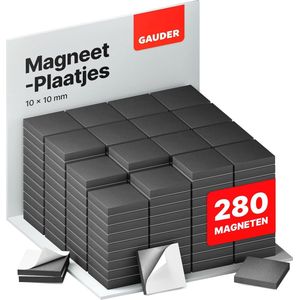 Zelfklevende Magneten Vierkant 10x10mm - 280x Sterke Magneetplaatjes voor Foto's en Creatief Gebruik