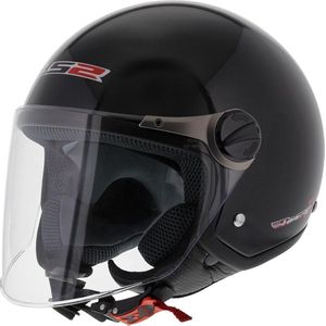 LS2 OF560 Rocket II Jethelm - Motorhelm - Glans Zwart - Maat S