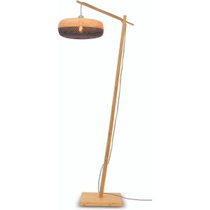 GOOD&MOJO Vloerlamp Palawan - Bamboe/Zwart - 68x40x176cm - Scandinavisch,Bohemian - Staande lamp voor Woonkamer - Slaapkamer
