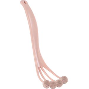 Douche-lichaamsborstel met lange handgreep, exfolierende rugborstel voor douche, draagbare kunststof borstel, rugrubber voor zachte peeling, mannen en vrouwen