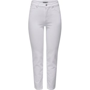 Only Jeans Onlemily Stretch Hw Str Ank Dnm 15292435 White Dames Maat - W32 X L30