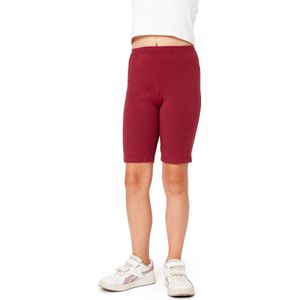 Bellivalini Meisjes Leggings - Sport - Vrijetijdsbroek - Korte - Katoen - Wijn rood - 128 - BLV-BLV50-281-LE