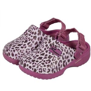 XQ Footwear - Tuinklompen - Panterprint - Roze - Maat 33/34