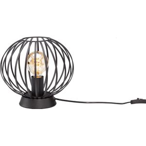 DMQ Tafellamp Zwart Lira - Zwart Industrieel - 25 cm - Metaal - E27