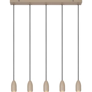 Lucide EVORA - Hanglamp - Ø 10 cm - 5xGU10 - Taupe