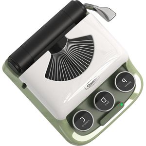 Q1 Label Printer Self-Adhesive Mini Labeling Device - Bluetooth, 4 Lines, 300dpi, 25mm/s - Small Gifts for Women Office Home - Makeid (Matcha 1 Roll)