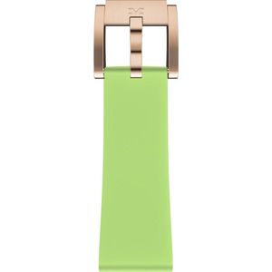 Marc Coblen horlogeband -  22mm - Lichtgroen siliconen -  Rosékleurige gesp